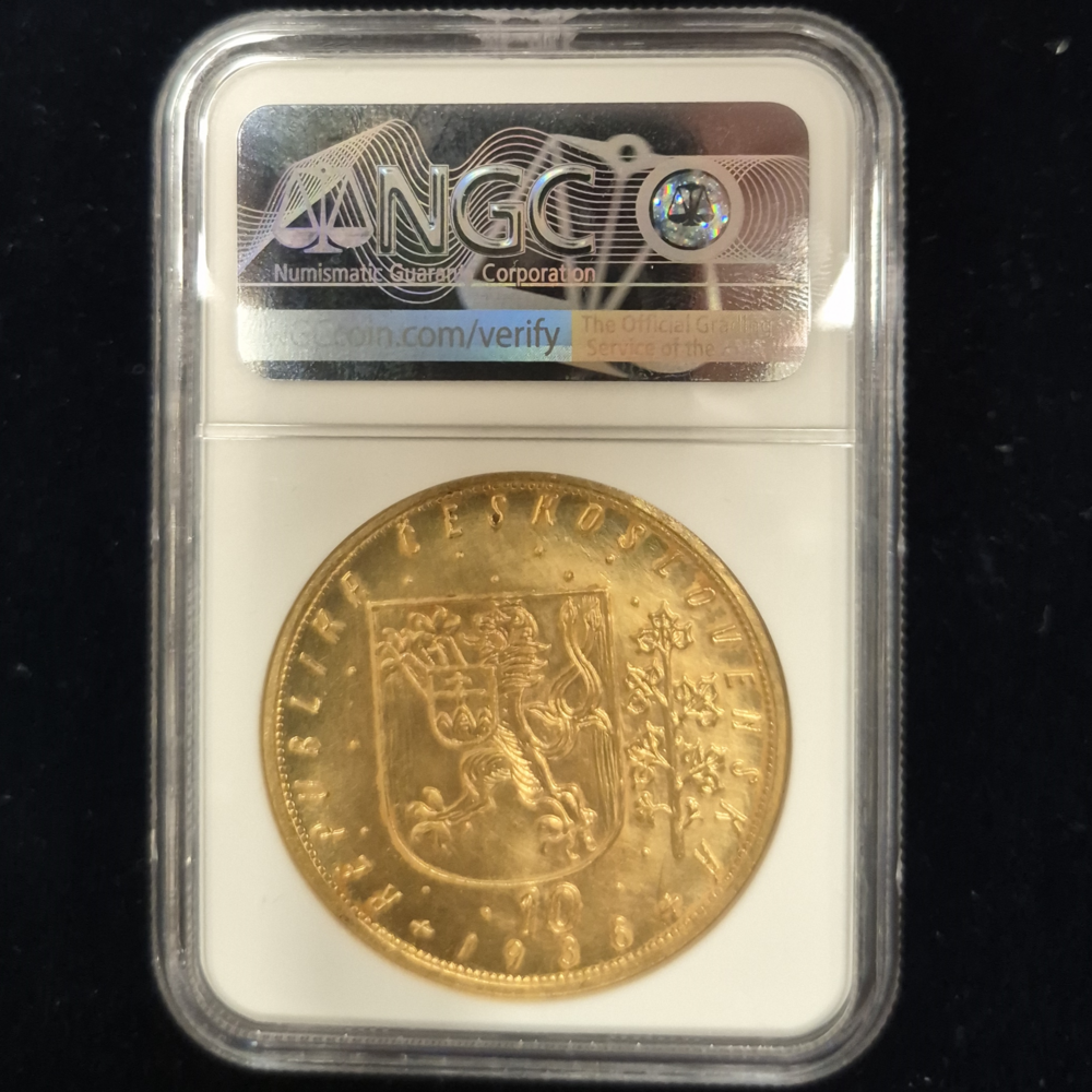 Svatováclavský 10 dukát 1936, Certifikát NGC, kvalita MS63