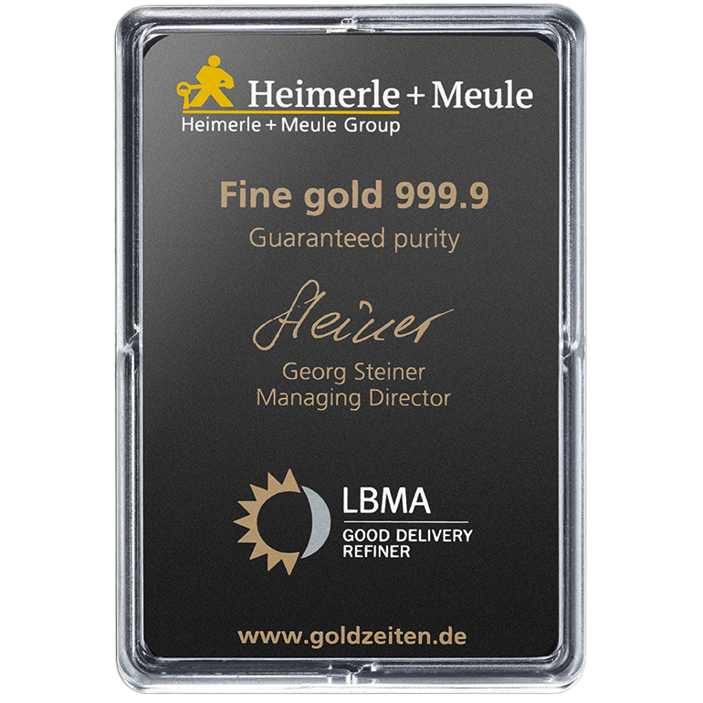 Heimerle + Meule Investment gold bar 50g - UNITY BOX
