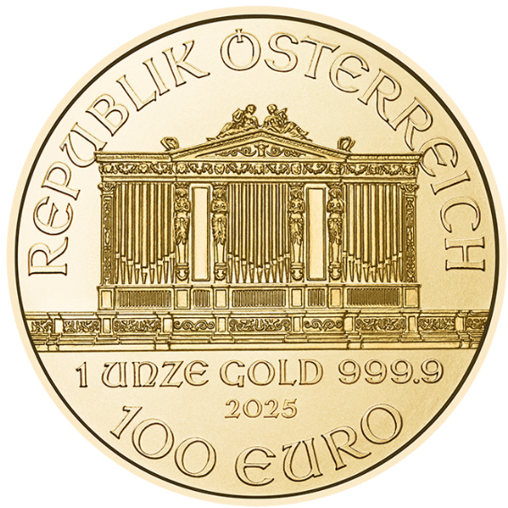 Zlatá mince Wiener Philharmoniker 1 Oz 2025