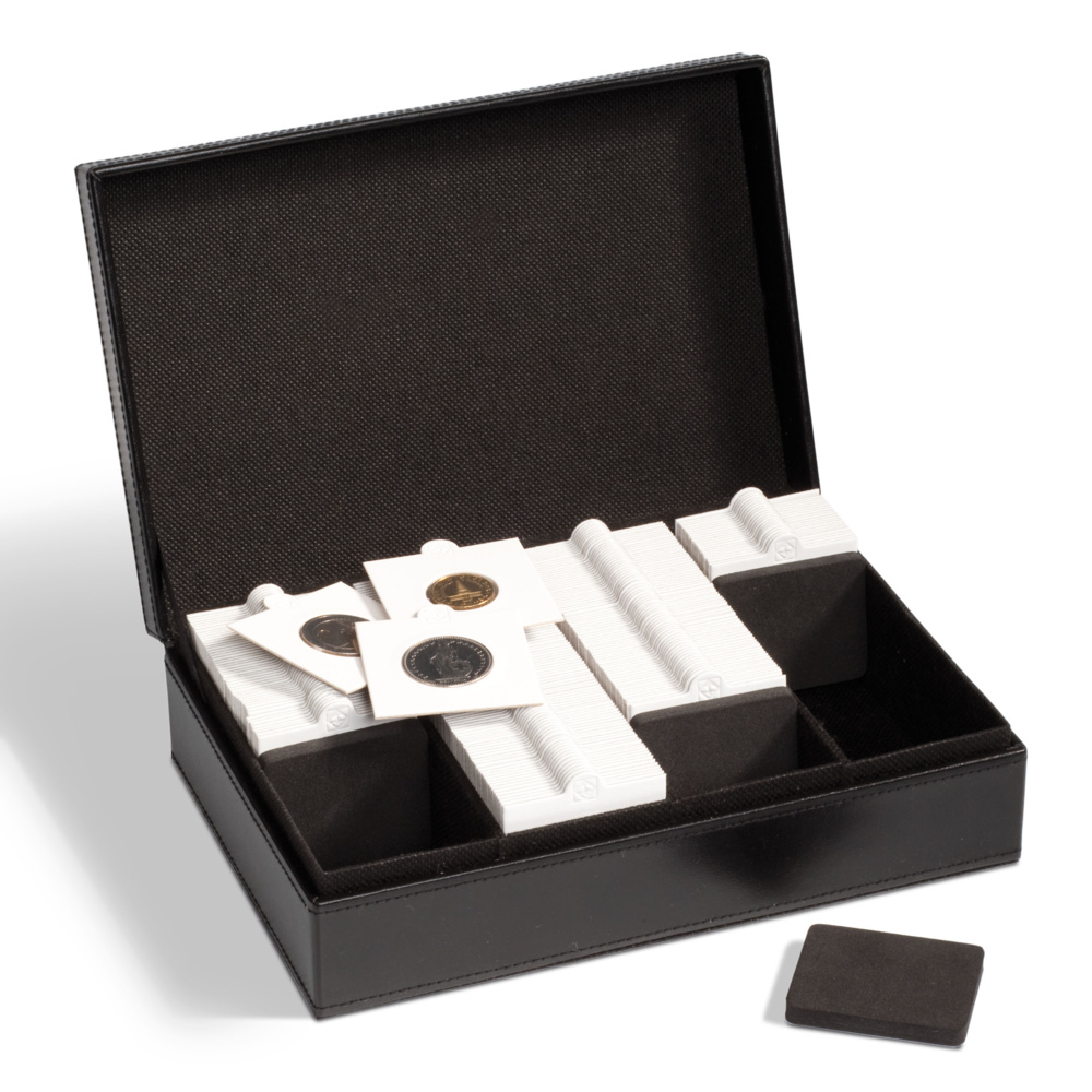 Mincovní box na 100 QUADRUM kapslí 50 x 50 mm, black