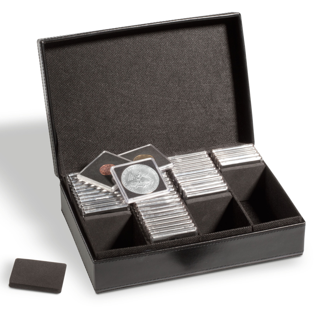 Mincovní box na 100 QUADRUM kapslí 50 x 50 mm, black