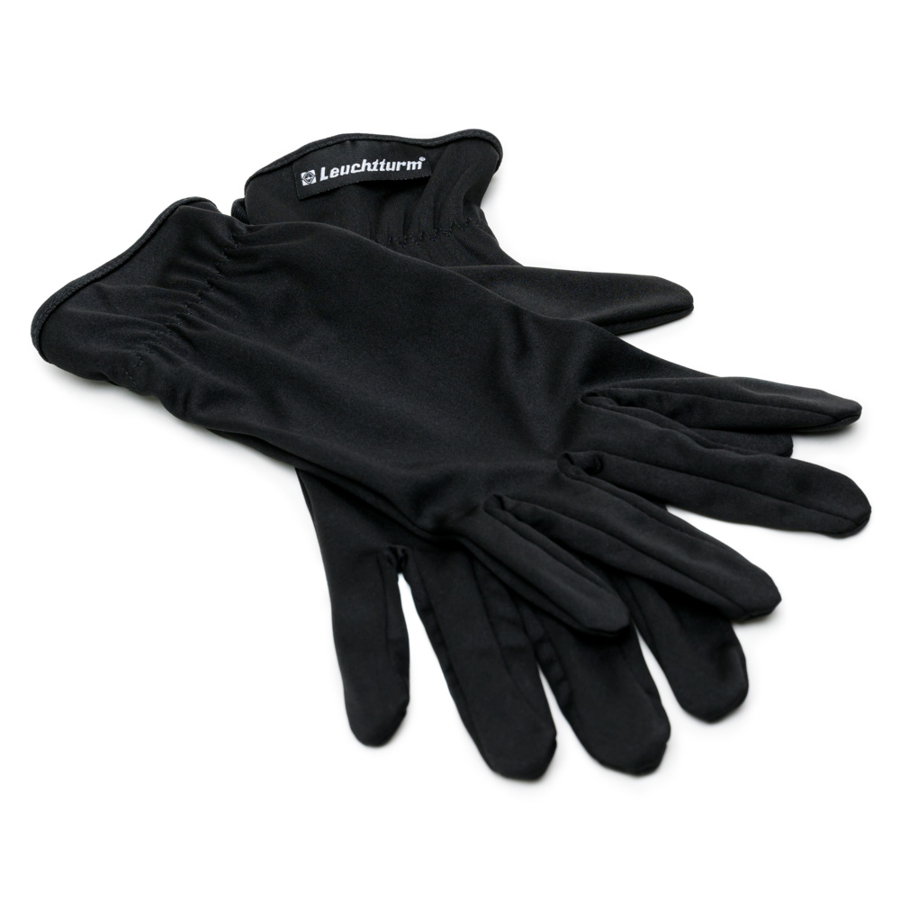 Microfiber coin gloves, size L, 1 pair, black