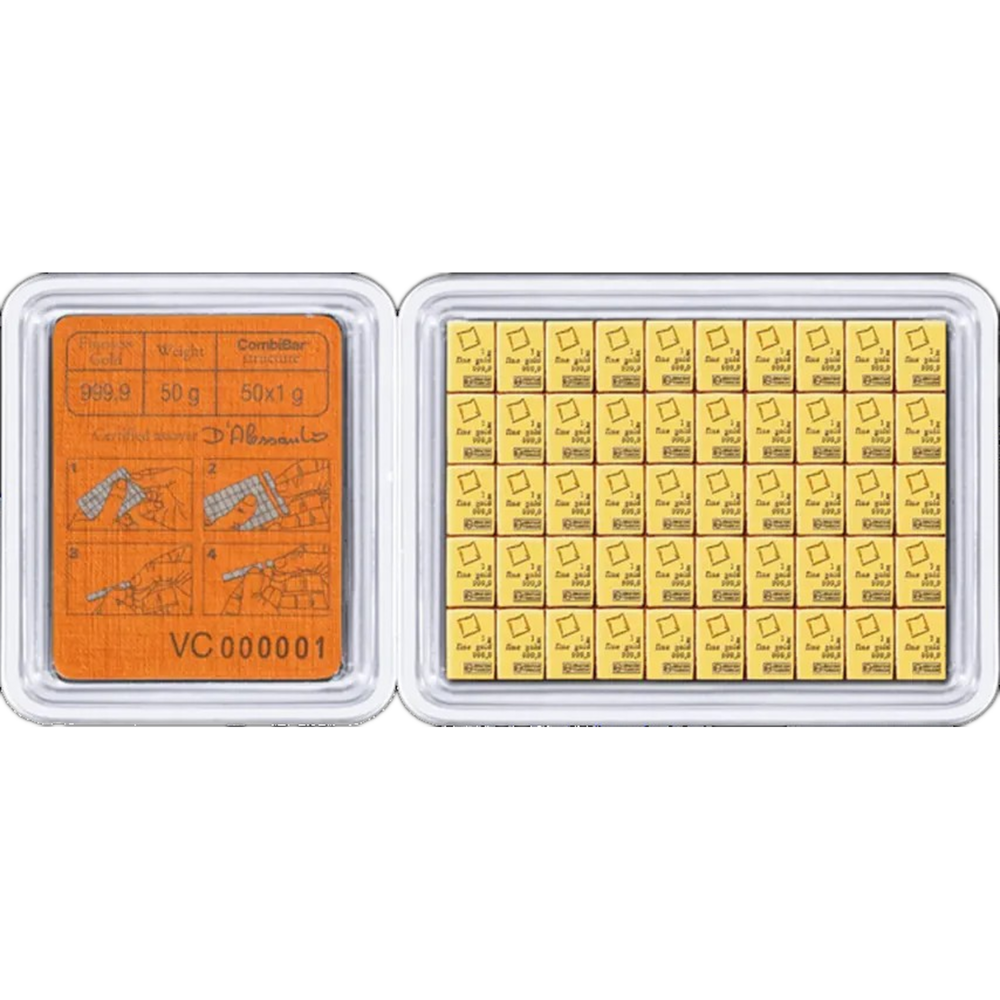 50 x 1 g CombiBar® | Gold | Valcambi