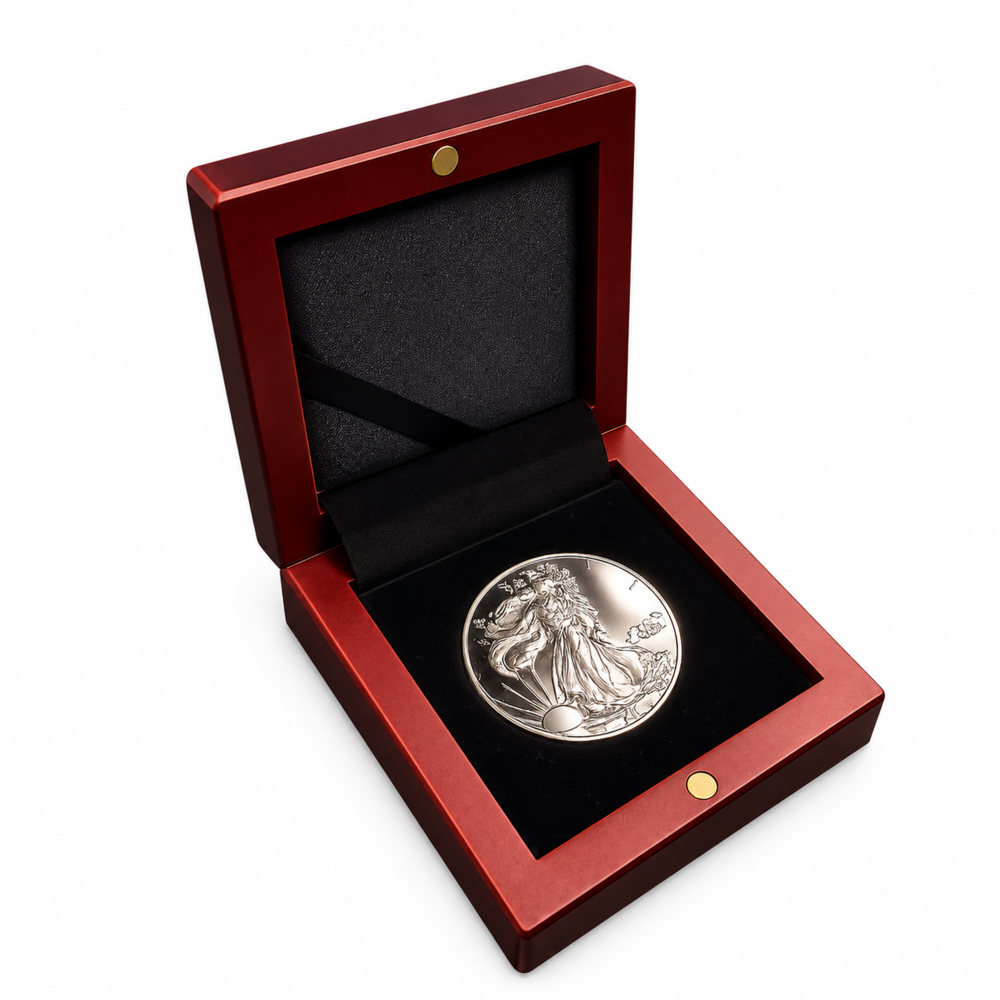 Stříbrná investiční mince American Eagle 1 Oz - SHINY + prémiová krabička