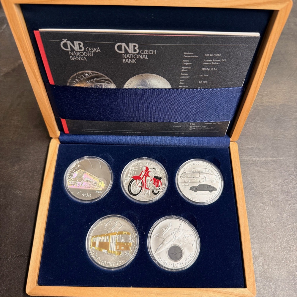 CNB silver coin series “Famous Means of Transport” (2021–2025)