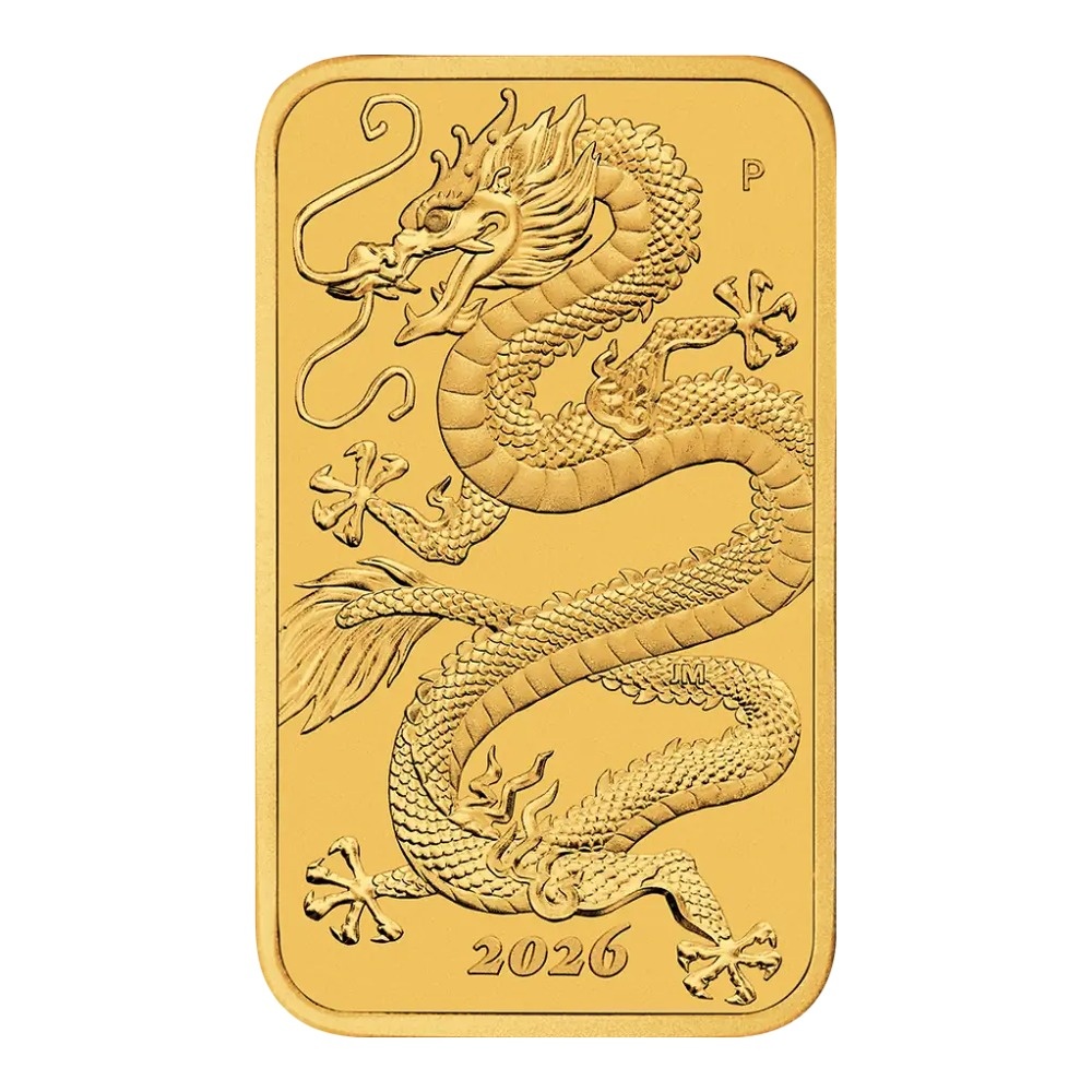 Rechteckiger Drache, 1 Oz Goldmünze 2026