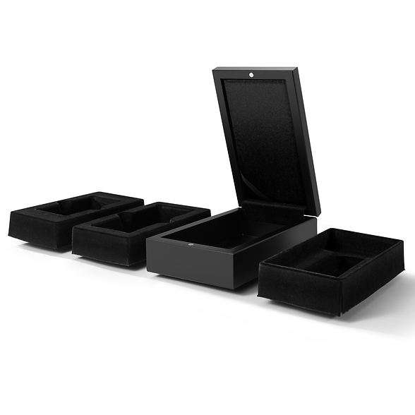 Volterra case for 1 silver bar in blister pack - 1kg, tall format, black
