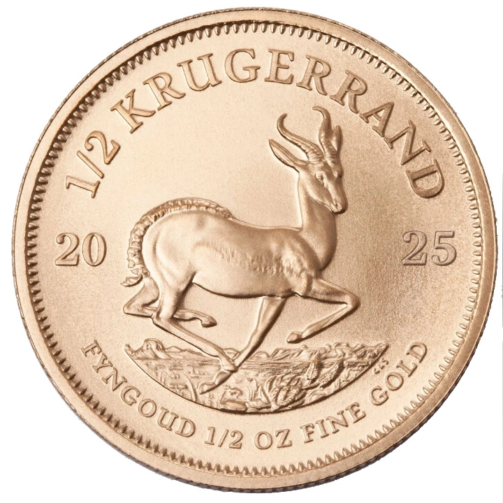 Krugerrand 1/2 Oz 2025 Gold Coin