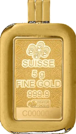 Investment-Goldbarren 5 g Pamp Fortuna – Arabischer Falke mit Rahmen