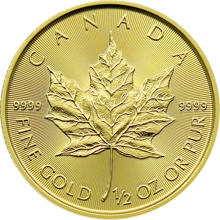 2025 Maple Leaf 1/2 Oz Gold Coin