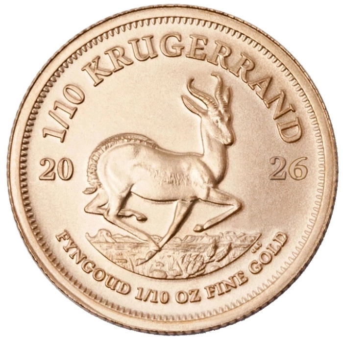 Krugerrand 1/10 Oz 2026 Gold Coin