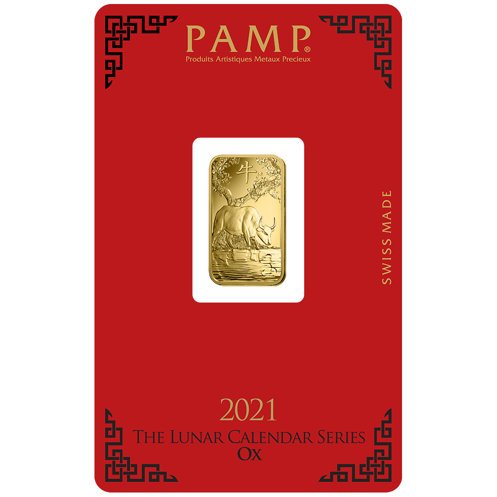 PAMP Jahr des Büffels 2021 Goldbarren 5 g