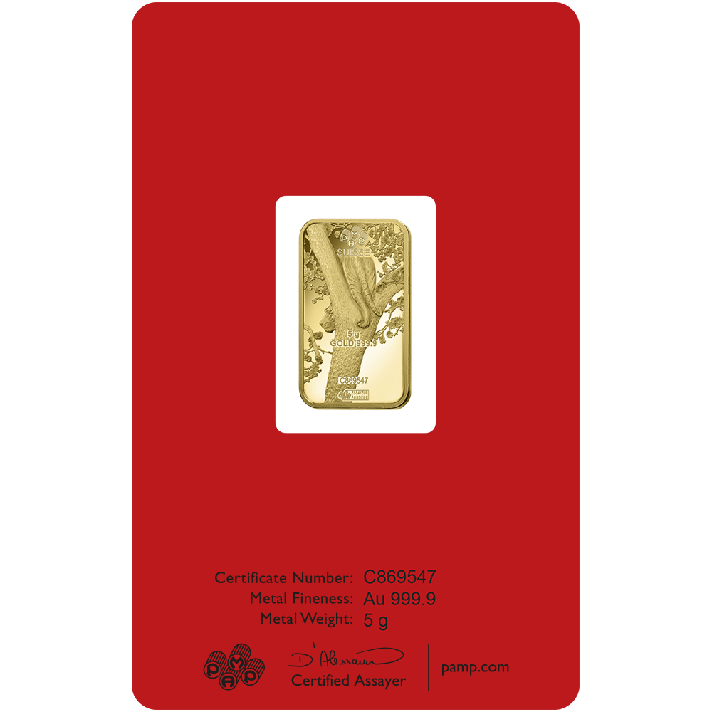 PAMP Year of the Tiger 2022 5 g gold bar