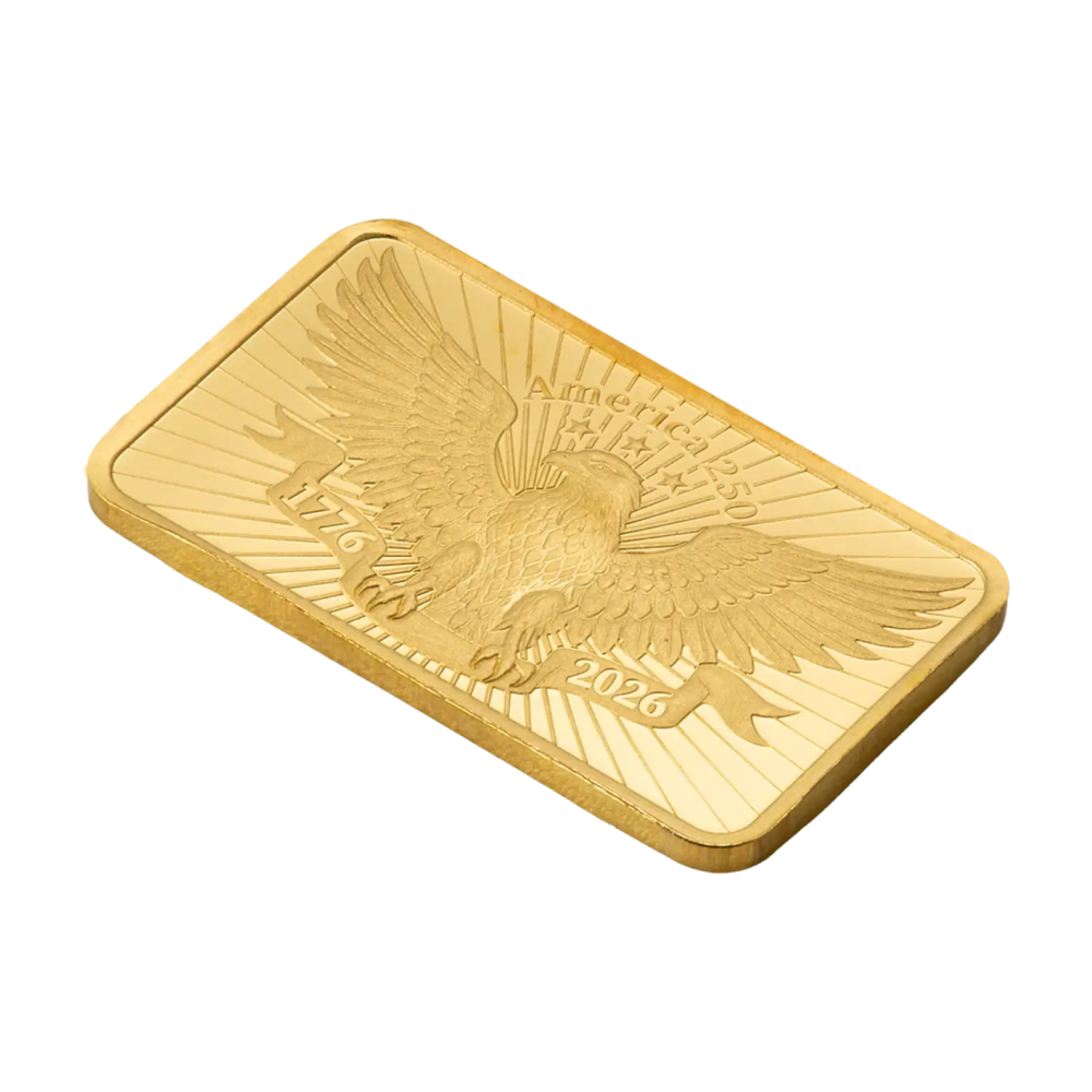 Pamp Fortuna Investiční zlatý slitek 2,5 g - 250th Anniversary of the United States Vintage - Limitid edition 2500 pcs