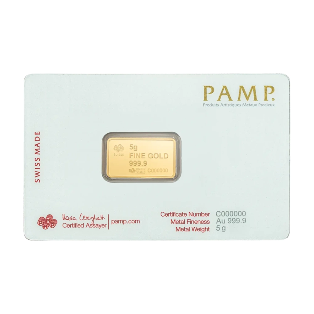 Pamp Fortuna Investment gold bar 5g - America the Free: Bald Eagle