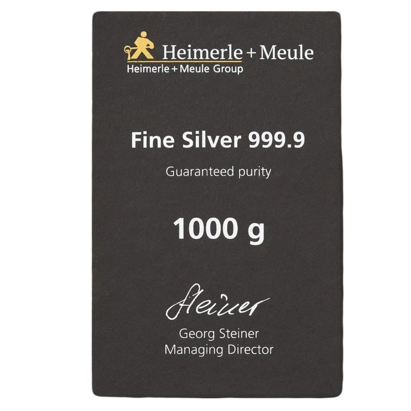 Heimerle + Meule Investiční stříbrný slitek 1000g