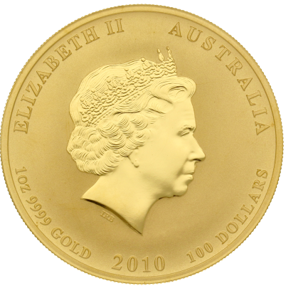 Gold coin Year of the Tiger 1/10 Oz 2010 - LUNAR SERIES II.