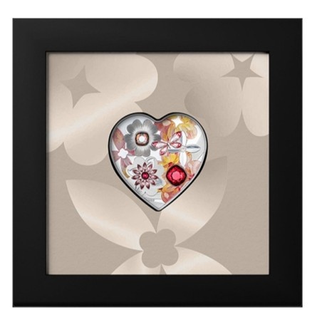 Stříbrná mince - Brilliant Love – Kvetoucí  Cookovy ostrovy 2026 PROOF - 20g - svatba