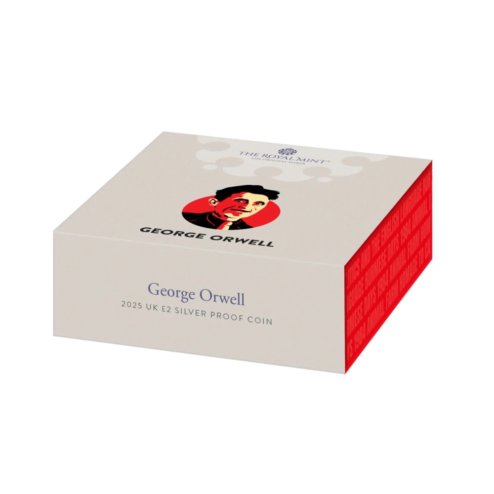 George Orwell 12 g 2025 Proof Silber vergoldete Münze