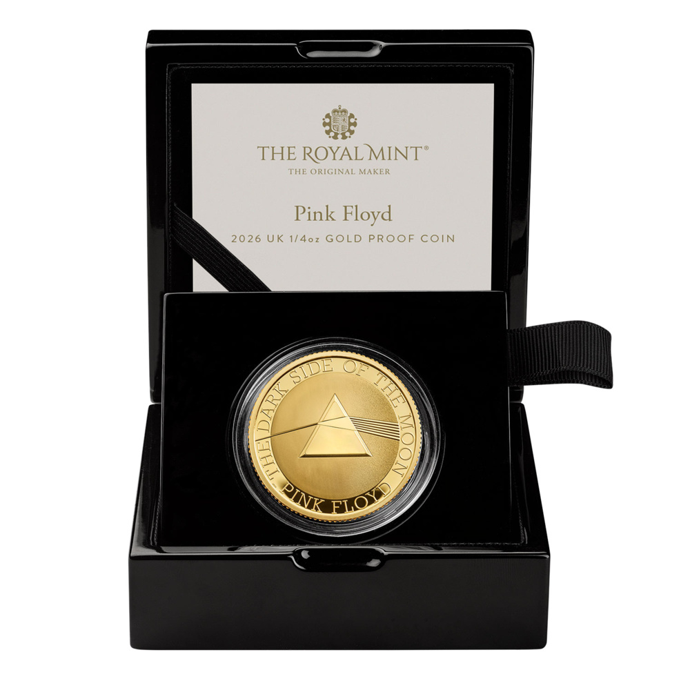 Pink Floyd 2026 UK 1/4 oz Gold Proof Coin Limited Edition 250