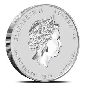 Silbermünze Jahr des Pferdes 5 Oz 2014