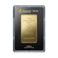 Heimerle + Meule Investiční zlatý slitek 100g