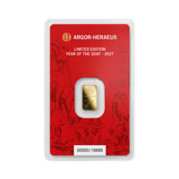 Argor-Heraeus Limited Edition Jahr  der Ziege 2027 Goldbarren 1 g