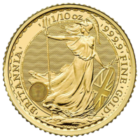 Zlatá mince Britannia 1/10 Oz