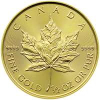 Zlatá mince Maple Leaf 1/2 Oz