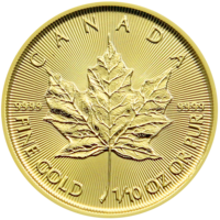 Zlatá mince Maple Leaf 1/10 Oz