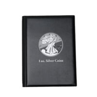 Kapesní album Leuchtturm ROUTE na 48 stříbrných mincí do průměru 41 mm, černé