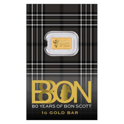 Bon Scott – 80. Geburtstag 2026 – 1 g Goldbarren