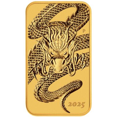 Rechteckiger Drache, 1 Oz Goldmünze 2025