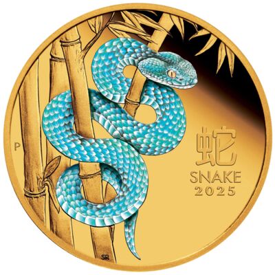 Gold Coin Year of the Snake 1 Oz 2025 - LUNAR SERIES III. Proof Coloured