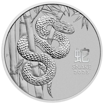 Platin-Anlagemünze Australische Mondserie III 2025 Jahr der Schlange 1 oz
