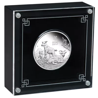 Silber-Proof-Münze Australische Mondserie III 2026 Jahr der Ziege 1 oz