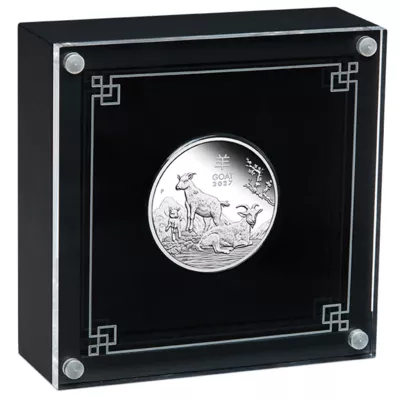 Silber-Proof-Münze Australische Mondserie III 2026 Jahr der Ziege 1/2 oz