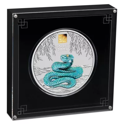 Silbermünze Jahr der Schlange 1 Kg 2025 - LUNAR SERIES III. Proof Coloured