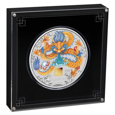 Silbermünze Jahr des Drachen 1 Kg 2024 - LUNAR SERIES III. Farbig