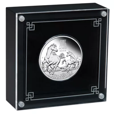 Silber-Proof-Münze Australische Mondserie III 2026 Jahr des Pferdes 1 oz