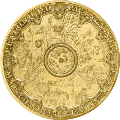 Ceilings of the Palais Garnier 50€ 1/4oz Gold Coin - Proof quality yeardate 2025