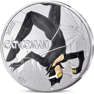 Catwoman Silbermünze 13g 2025 Farbig