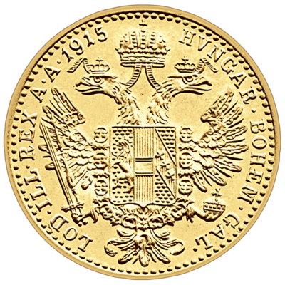 Goldmünze 1-Dukát von Franz Joseph I. 1915 (Neuprägung)