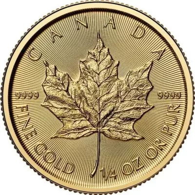 2025 Maple Leaf 1/4 Oz Gold Coin