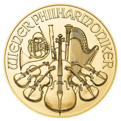 Wiener Philharmoniker 1/25 Oz Goldmünze