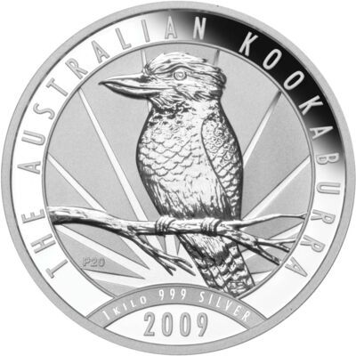 2009 Australian Kookaburra 1 Kilo Silver Coin