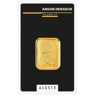Argor Heraeus Investiční zlatý slitek 50g, litý