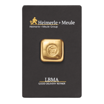 Heimerle + Meule Investment-Goldbarren 50 g, gegossen