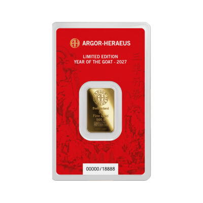 Argor-Heraeus Limited edition Rok kozy 2027 zlatý slitek 5g