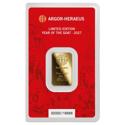 Argor-Heraeus Limited edition Rok kozy 2027 zlatý slitek 5g